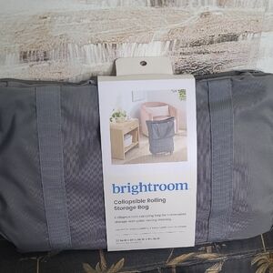 New with tags! Brightroom Collapsible Rolling Travel Storage Bag Gray